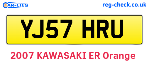 YJ57HRU are the vehicle registration plates.