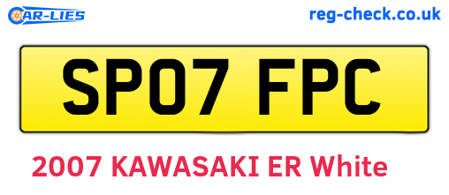 SP07FPC are the vehicle registration plates.