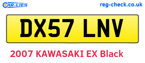 DX57LNV are the vehicle registration plates.