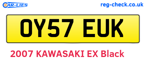 OY57EUK are the vehicle registration plates.