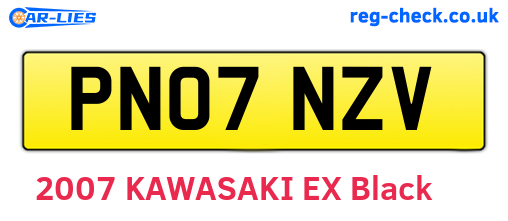 PN07NZV are the vehicle registration plates.