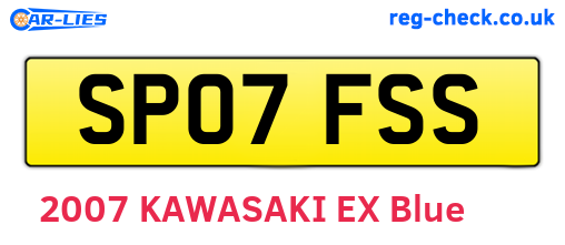 SP07FSS are the vehicle registration plates.