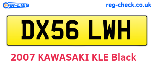 DX56LWH are the vehicle registration plates.