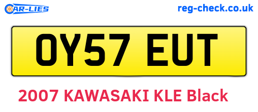 OY57EUT are the vehicle registration plates.