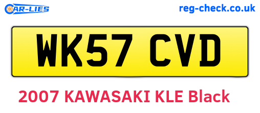 WK57CVD are the vehicle registration plates.