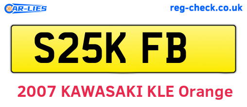 S25KFB are the vehicle registration plates.