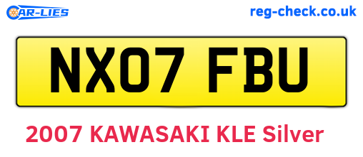 NX07FBU are the vehicle registration plates.
