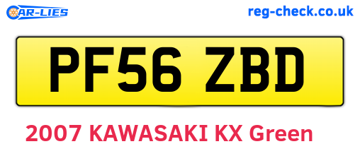 PF56ZBD are the vehicle registration plates.
