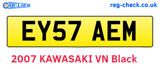 EY57AEM are the vehicle registration plates.