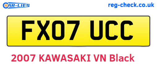 FX07UCC are the vehicle registration plates.