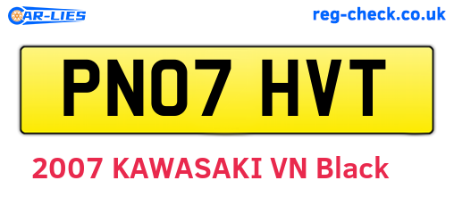 PN07HVT are the vehicle registration plates.