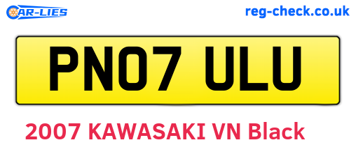 PN07ULU are the vehicle registration plates.
