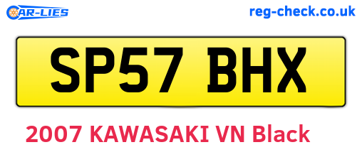 SP57BHX are the vehicle registration plates.