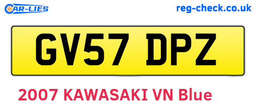 GV57DPZ are the vehicle registration plates.