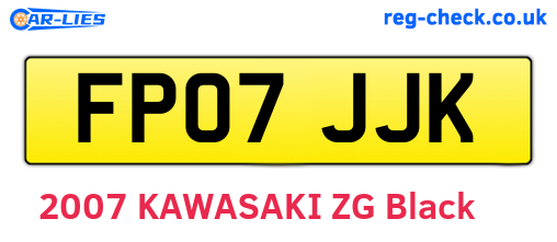 FP07JJK are the vehicle registration plates.