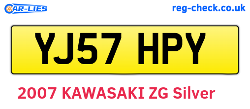 YJ57HPY are the vehicle registration plates.