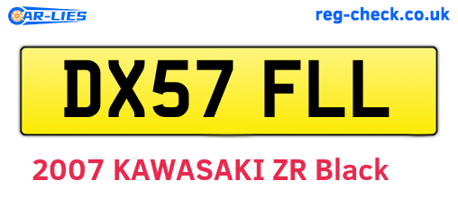 DX57FLL are the vehicle registration plates.