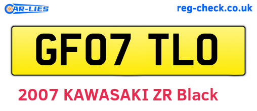 GF07TLO are the vehicle registration plates.