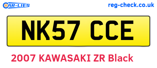 NK57CCE are the vehicle registration plates.