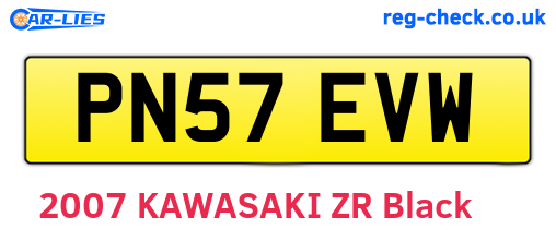 PN57EVW are the vehicle registration plates.