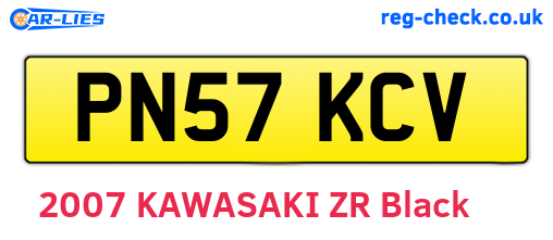PN57KCV are the vehicle registration plates.