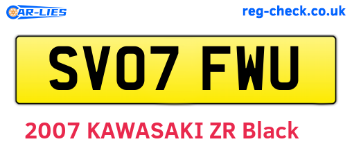 SV07FWU are the vehicle registration plates.