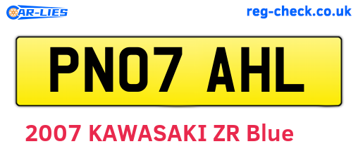 PN07AHL are the vehicle registration plates.