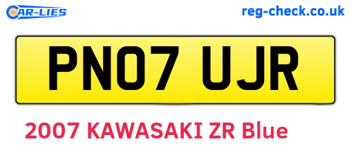 PN07UJR are the vehicle registration plates.