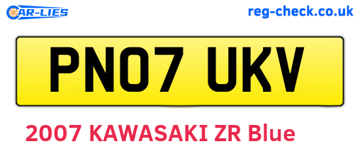 PN07UKV are the vehicle registration plates.