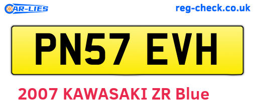 PN57EVH are the vehicle registration plates.