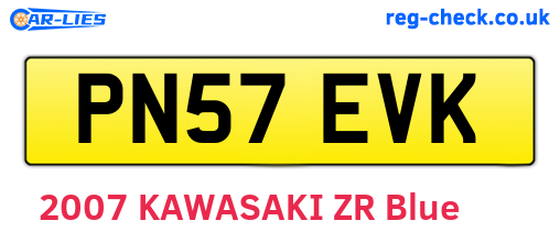 PN57EVK are the vehicle registration plates.