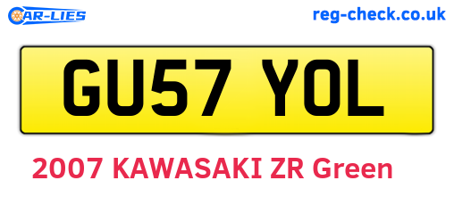 GU57YOL are the vehicle registration plates.