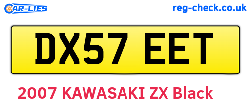 DX57EET are the vehicle registration plates.
