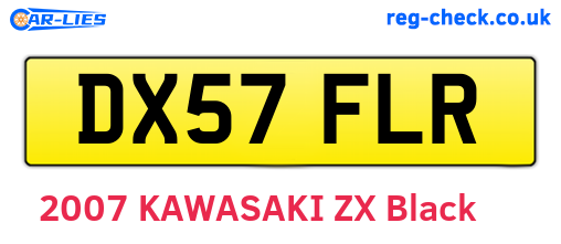 DX57FLR are the vehicle registration plates.