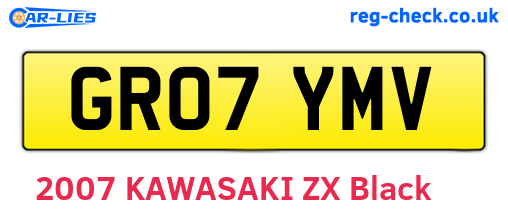 GR07YMV are the vehicle registration plates.