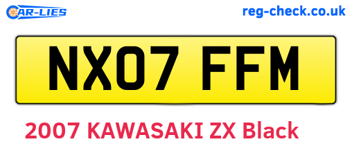 NX07FFM are the vehicle registration plates.