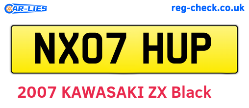 NX07HUP are the vehicle registration plates.