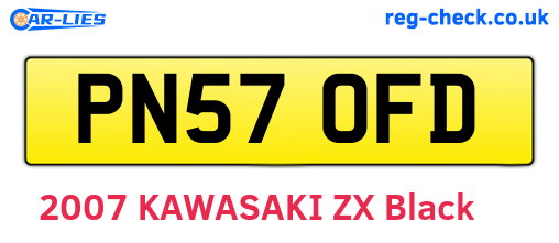 PN57OFD are the vehicle registration plates.