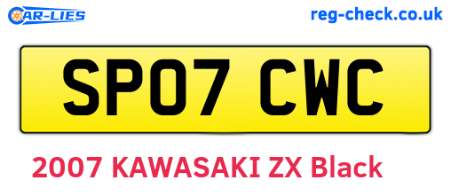 SP07CWC are the vehicle registration plates.