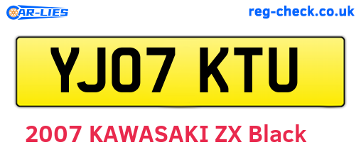 YJ07KTU are the vehicle registration plates.