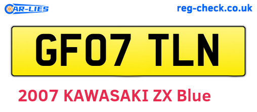 GF07TLN are the vehicle registration plates.