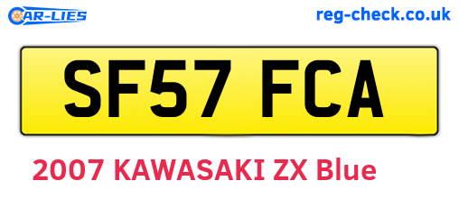 SF57FCA are the vehicle registration plates.
