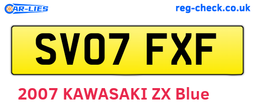 SV07FXF are the vehicle registration plates.