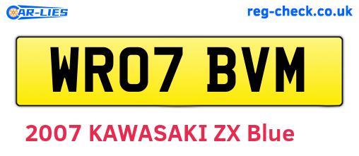 WR07BVM are the vehicle registration plates.