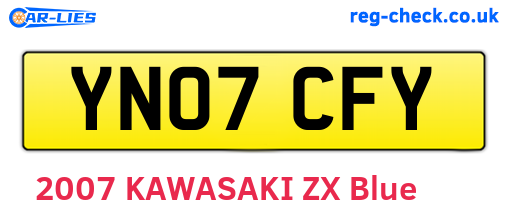 YN07CFY are the vehicle registration plates.