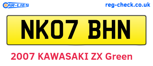 NK07BHN are the vehicle registration plates.