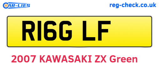 R16GLF are the vehicle registration plates.