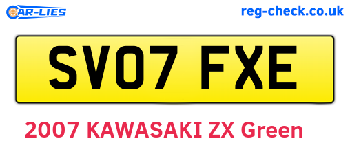 SV07FXE are the vehicle registration plates.