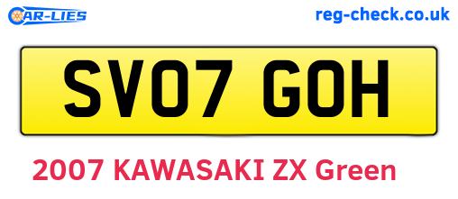 SV07GOH are the vehicle registration plates.
