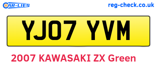 YJ07YVM are the vehicle registration plates.